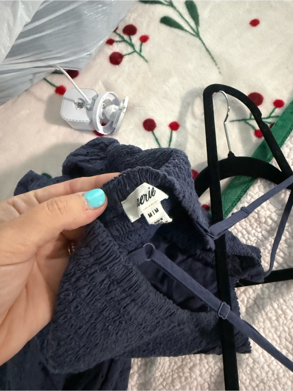 aerie Eyelet spaghetti strap Mini Dress - Picture 4 of 4